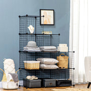 Scaffale modulare 109x37x109 cm; componibile; in metallo nero