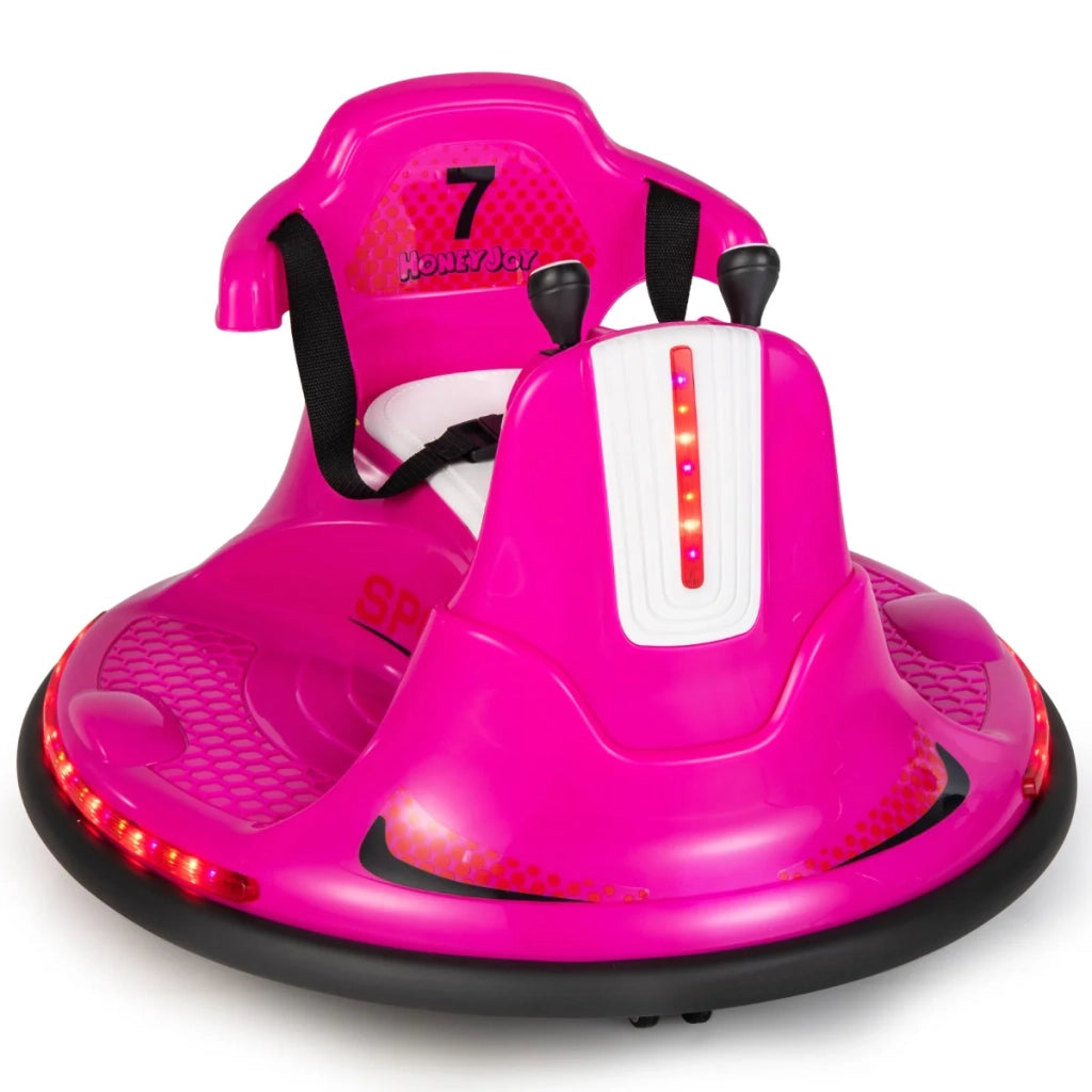 Set di 1 autoscontro elettrica 66,5 x 66,5 x 47,6 cm con telecomando sicuro 2.4G e atmosfera accogliente in plastica rosa 20_0010416