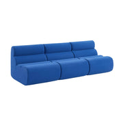 Divano modulare tessuto, 3 posti, blu elettrico