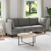 Set di mobili per il soggiorno 3 pcs Grigio scuro Tessuto 3413803