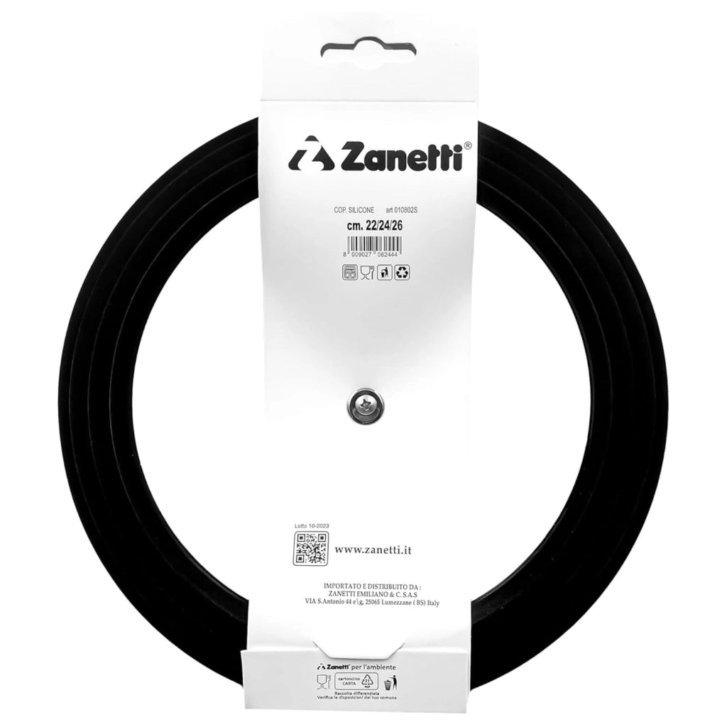 Zanetti Coperchio Universale Vetro Silicone 22 24 26 cm