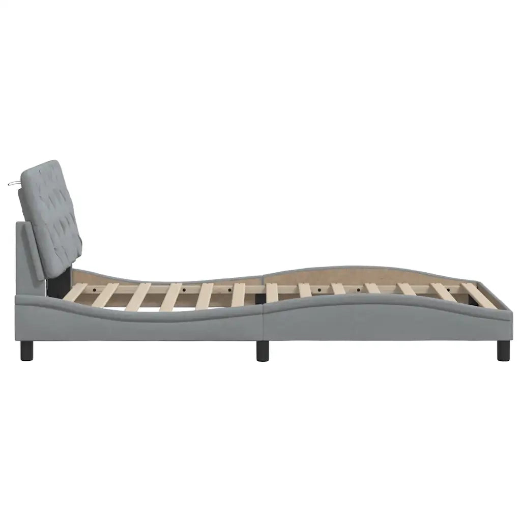 Giroletto senza Materasso Grigio Chiaro 100x200 cm Tessuto 3310580