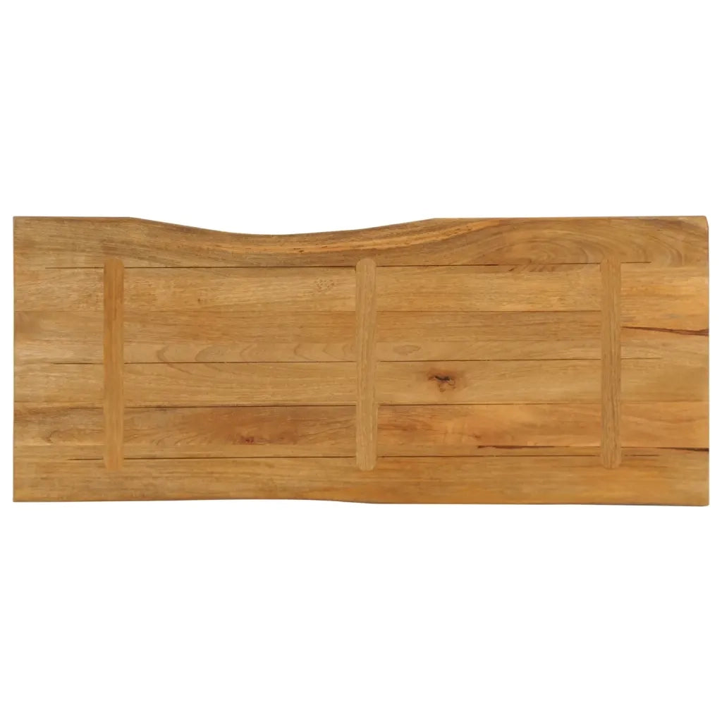 vidaXL Piano Tavolo 140x60x2,5 cm Bordi Vivi in Legno Massello Mango