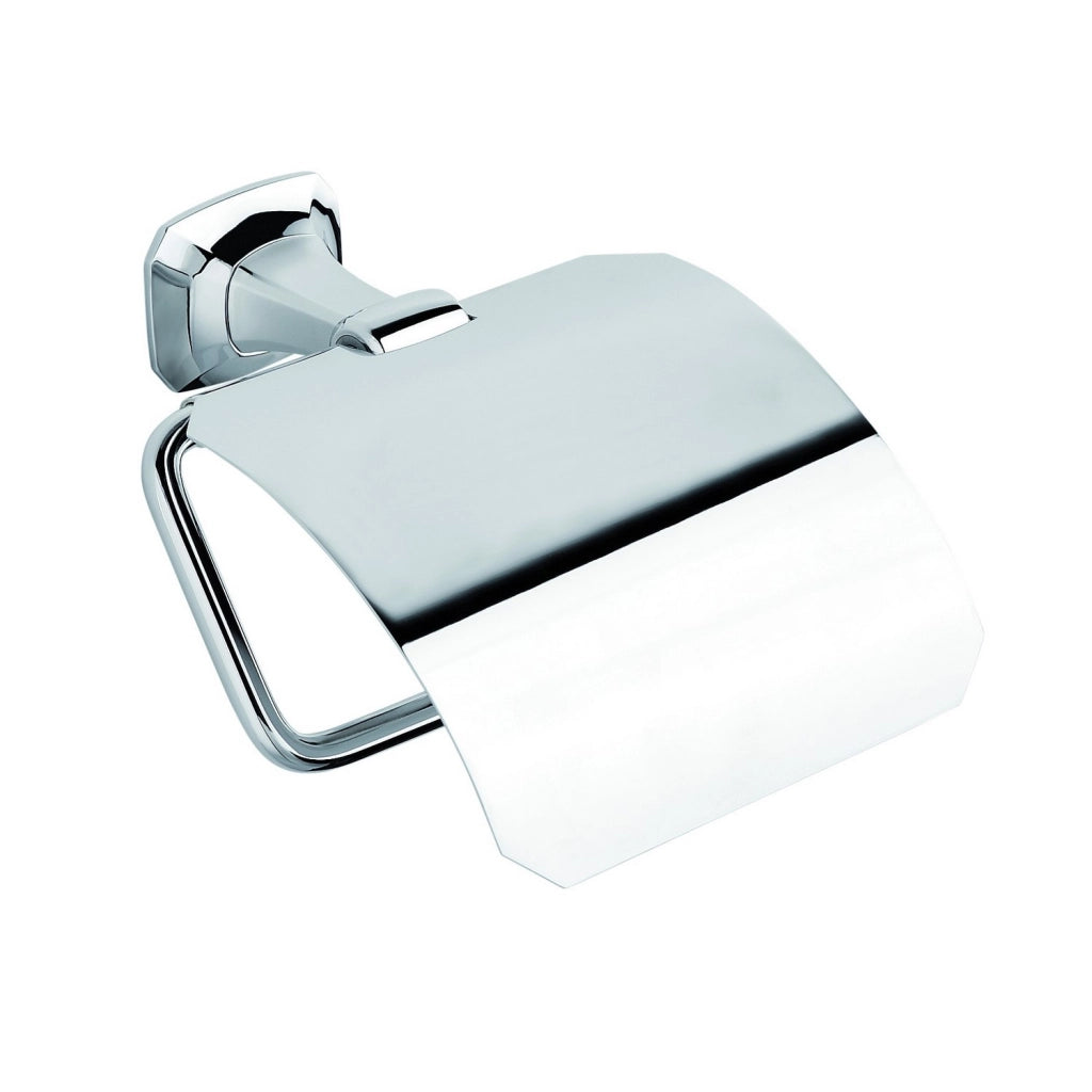 Porta rotolo chiuso da parete Cromo in Ottone cromato Mod. Aida