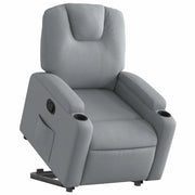 Poltrona Alzapersona Reclinabile Grigio Chiaro in Tessutocod mxl 132869