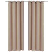 2 Pz Tende Oscuranti con Occhielli in Metallo 135x175 cm Crema cod mxl 64681