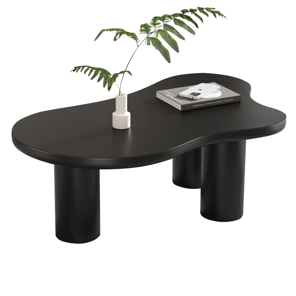 Tavolino da caffè a forma di nuvola 107x66x40;5 cm; MDF nero