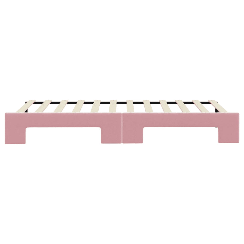 Divano Letto con Letto Estraibile Rosa 80x200 cm in Velluto 3197059