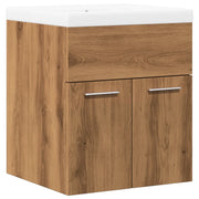 Set Mobili da Bagno | Armadio da bagno 2 pz Rovere Artigianale Legno Multistrato