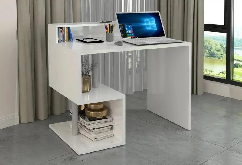 Scrivania Compatta Esse 2 Plus con Gamba a ''S'' - Varie Colorazioni Disponibili