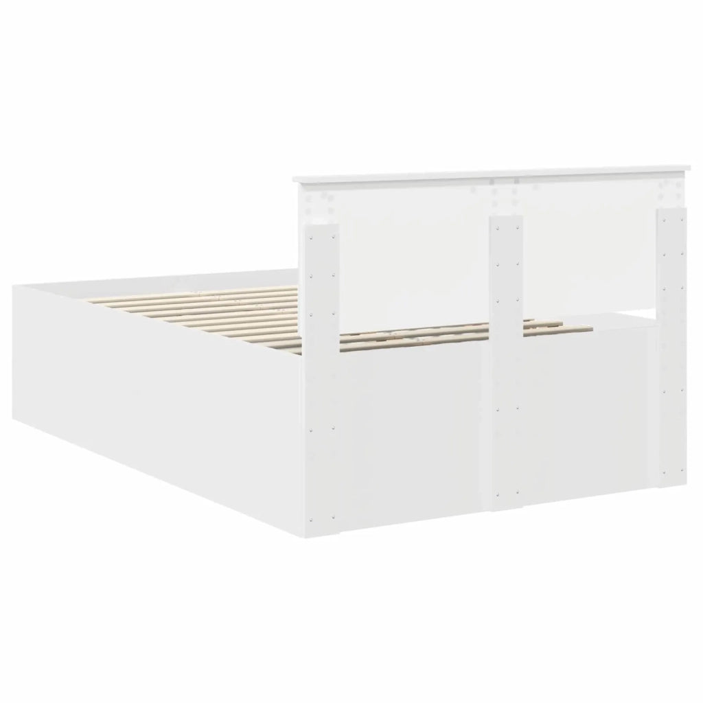Struttura del letto-Giroletto-Rete del Letto Bianco 135 x 190 cm Legno multistrato 987778