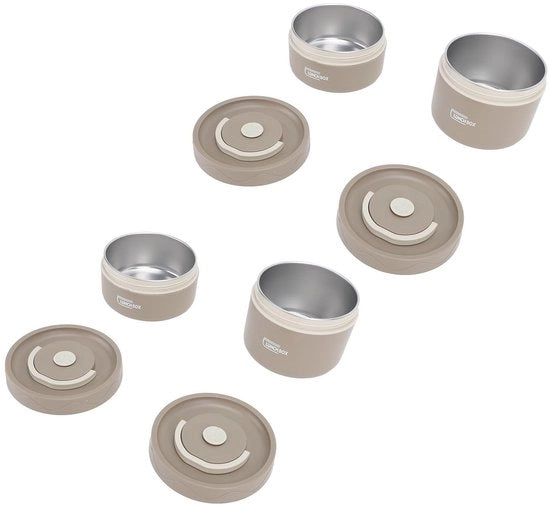 Contenitore Termico - Isolato per Pasti - Leggero e Portatile - Acciaio Inox 304 - Per Ufficio e Scuola - 4 Pezzi