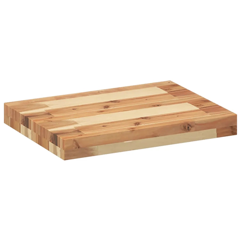 Mensole da Parete 2 pz 40x30x4 cm Legno Acacia Rifinito a Olio 3279604