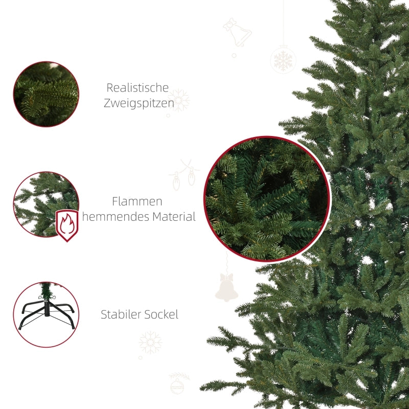 Albero di Natale artificiale 1,8 m, abete in PVC, PE, metallo, verde, ?120 x 180 cm