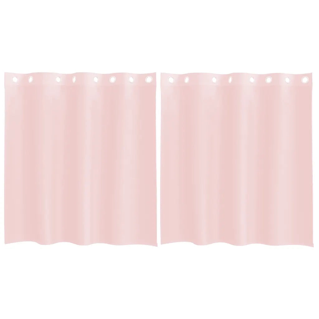 Tende in Voile con Occhielli 2 pz Rosa Chiaro 140x140 cm 4102083