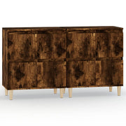 Buffet credenza cassettiera armadio mobile contenitore organizer per cucina soggiorno salotti set da 2 60 x 35 x 70 cm legno ingegnerizzato marrone 02_0036744