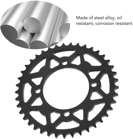 Veloce scambio - Cassa cambio 41T - Acciaio inossidabile - 428 Catena - 170mm Diametro esterno - 76mm Diametro interno - Installazione semplice - Cassa cambio