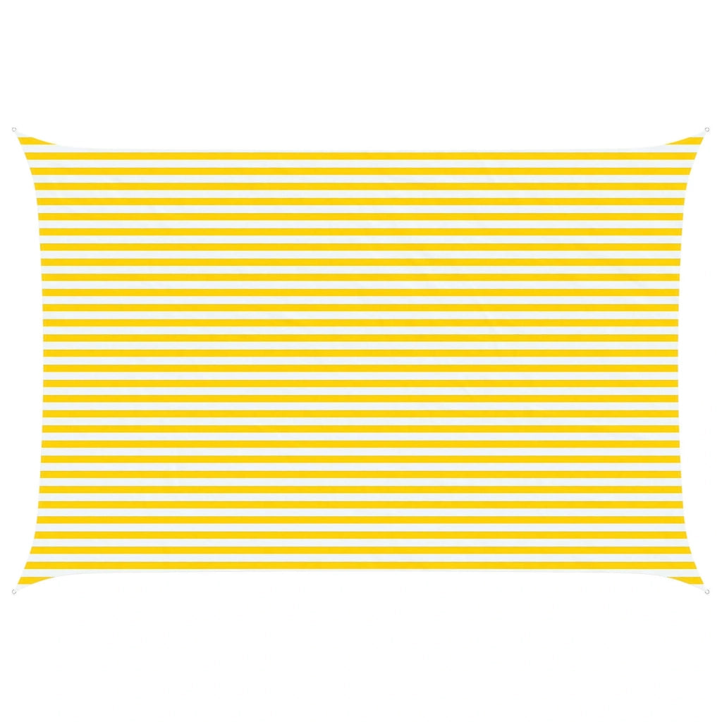Vela da ombra solare Giallo e Bianco 6 x 4 m