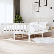 Giroletto-Struttura Letto Bianco in Legno Massello 140x200 cm 871543