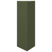 Fioriera | Cassetta per fiori | Vaso da Giardino Verde Oliva Triangolare 30x26x75cm Acciaio