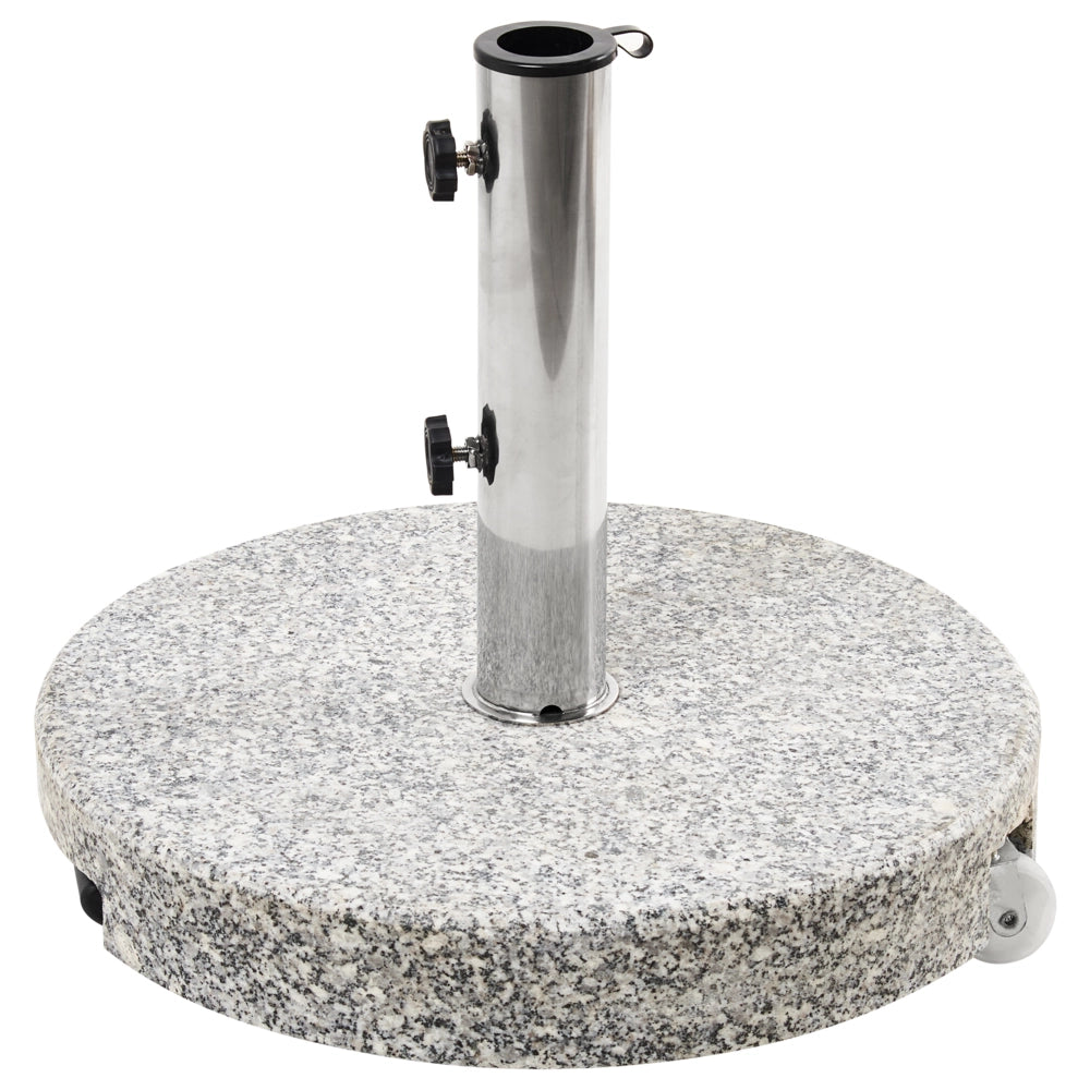 Base per ombrellone da giardino rotondo in granito grigio ⌀ 45 cm stile moderno