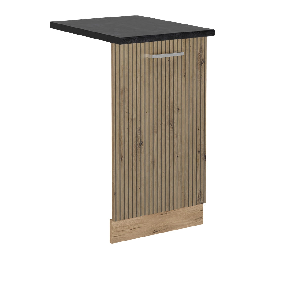 Pannello frontale della lavastoviglie R-Line Rovere artigianale/Rovere dorato 45 cm, PL Antracite Vicco