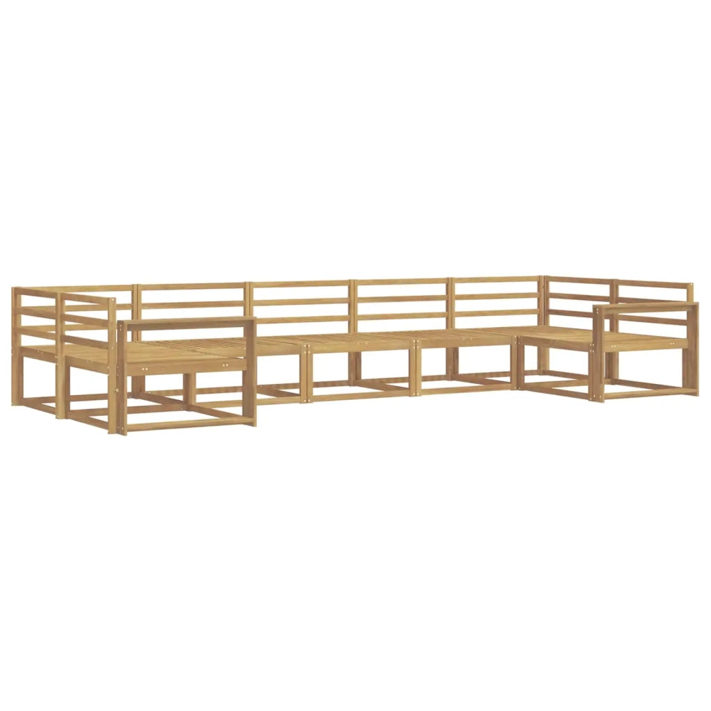Set di divani da esterno 7 pcs Bianco Legno di Acacia Massello 3386973
