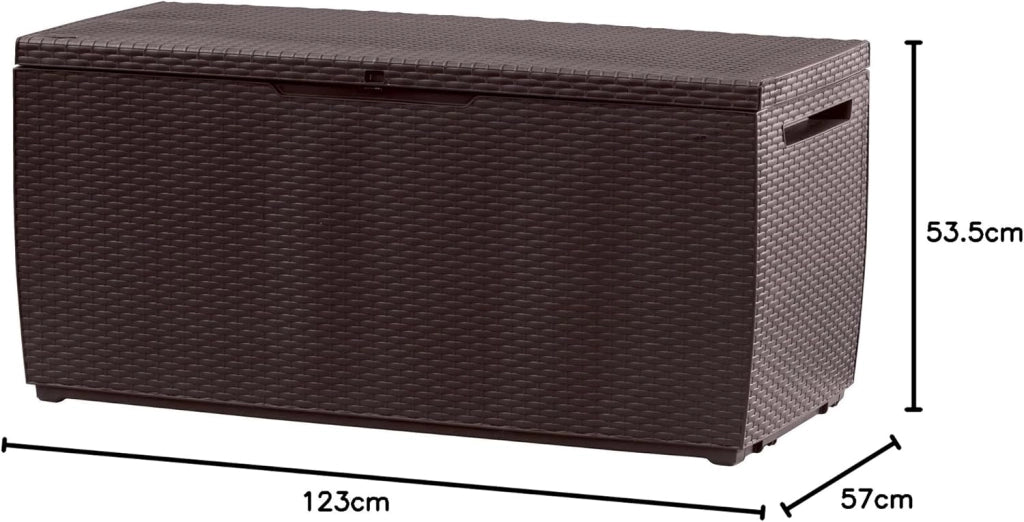 S14647140 Baule Capri Marrone 305 Litri in Resina Cm 123 X 53.5 X 57 H