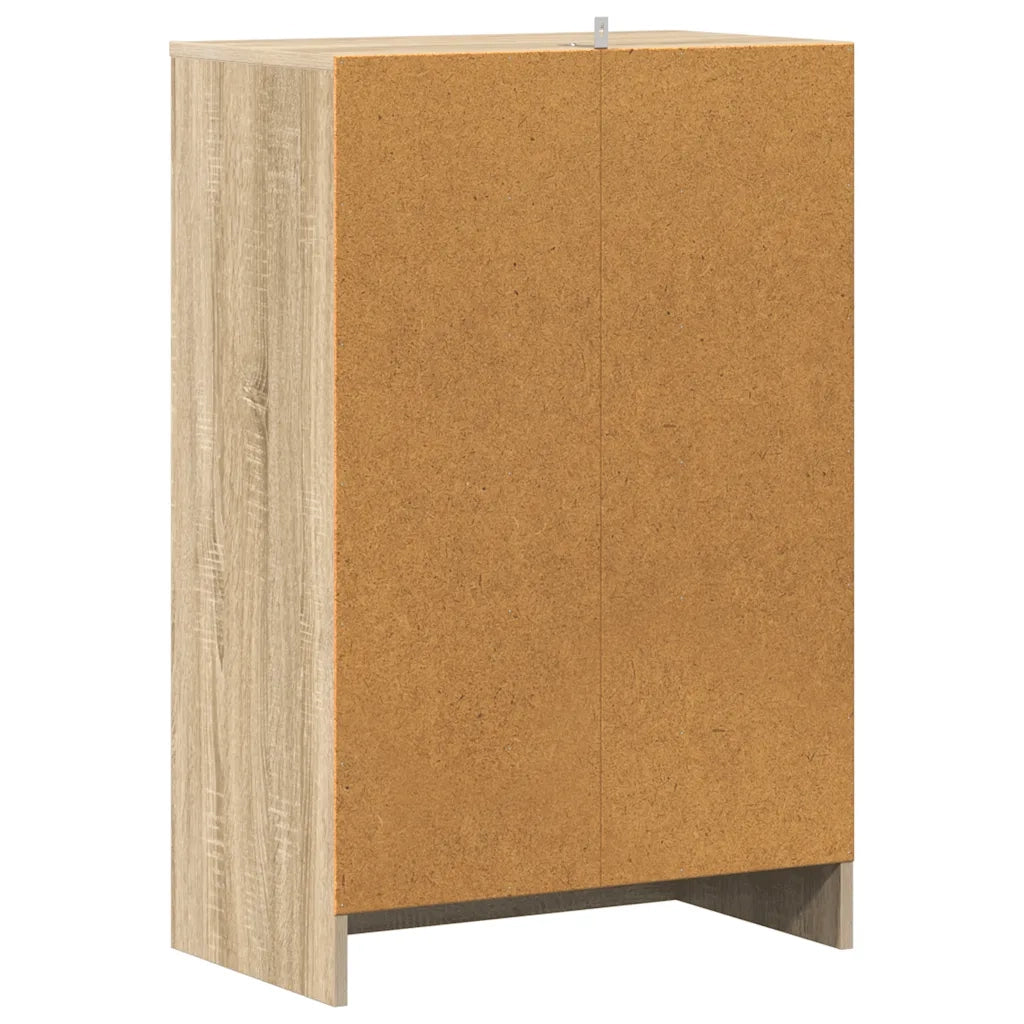 Scarpiera-Scaffale per scarpe Rovere Sonoma 60x35x92 cm in Truciolato 230203
