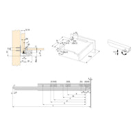 Guide a Scomparsa Silver per Cassetti ad Estrazione Totale P350 Zincato Bianco Acciaio Emuca