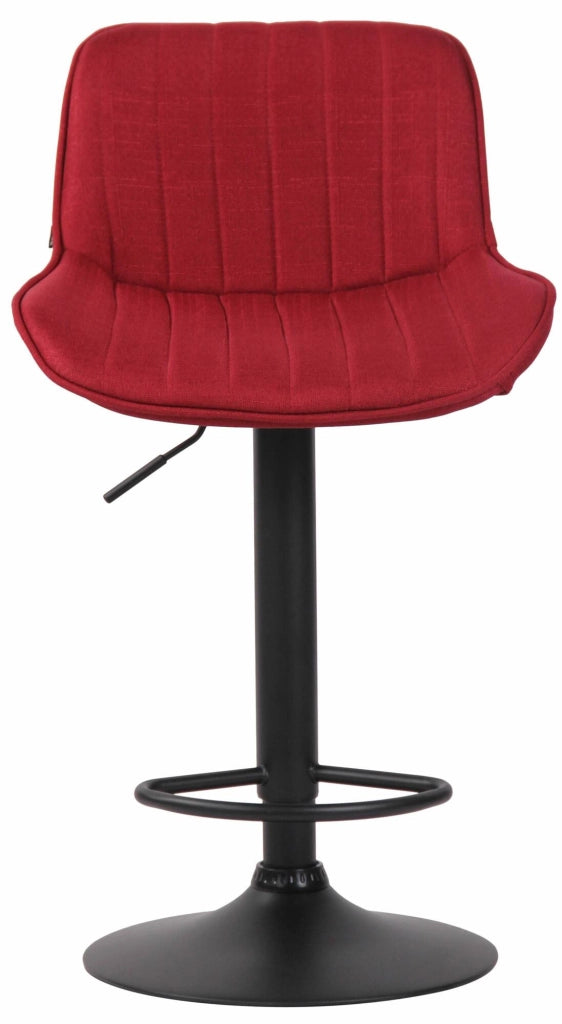 Set di 2 sgabelli da bar Lentini in tessuto rosso,nero