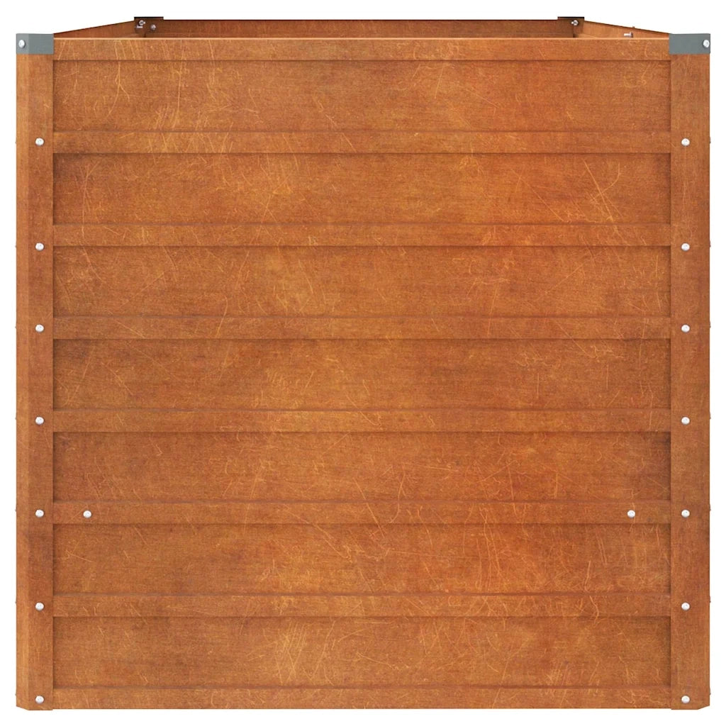 Letto Rialzato da Giardino-Fioriera da Giardino Ruggine 160x80x77 cm Acciaio Corten