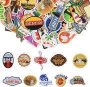Sticker di orientamento per viaggiatori - 100 pezzi, punti di riferimento per città e famose attrazioni, adesivi graffitati impermeabili per bagaglio, laptop, telefono, chitarra e bicicletta