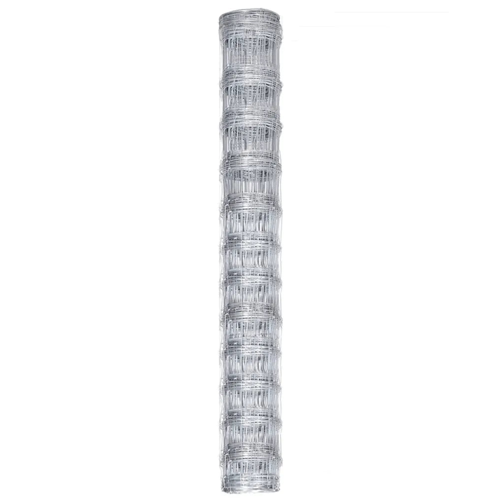 Recinzione da Giardino in Acciaio Zincato 50x1,25 m Argento 149514