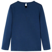Maglietta da Bambina a Maniche Lunghe Blu Marino 116 14031