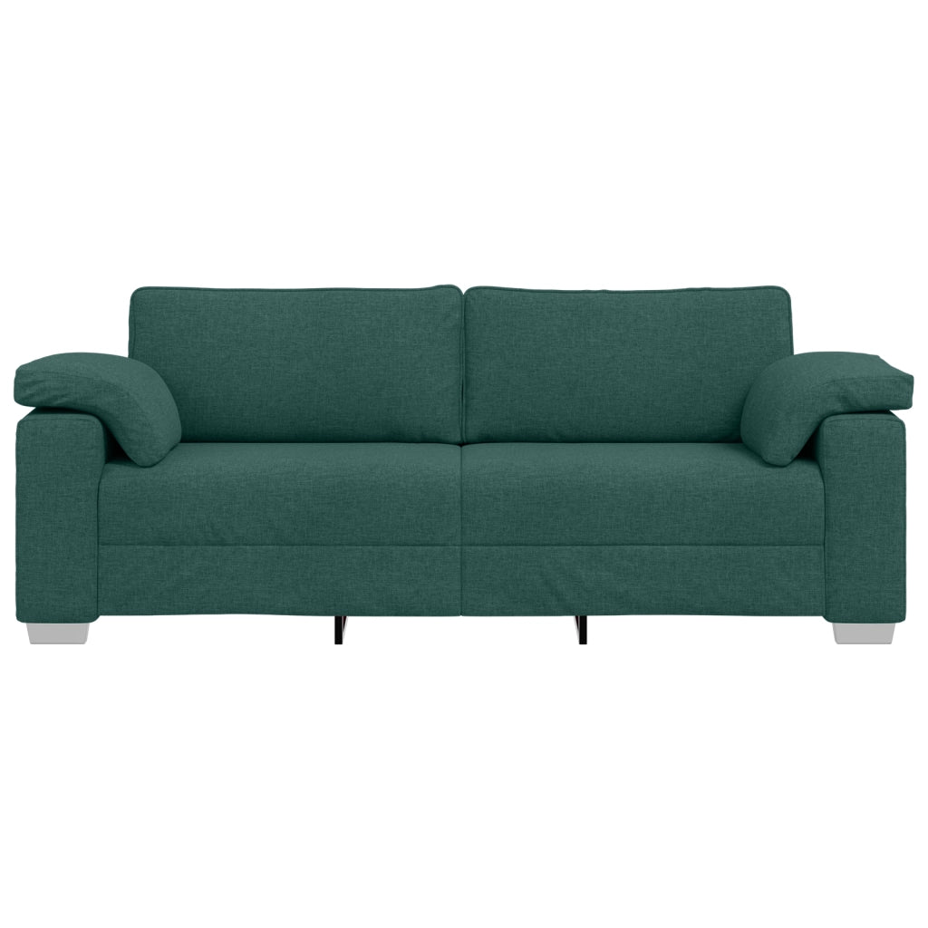 Divano a 3 posti Verde Scuro 178 cm in Tessuto
