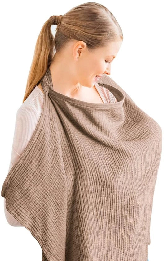 Adattatore di alimentazione, adattatore di alimentazione aspirante con linea di collo curva, alimentatore in spalla (marrone chiaro)