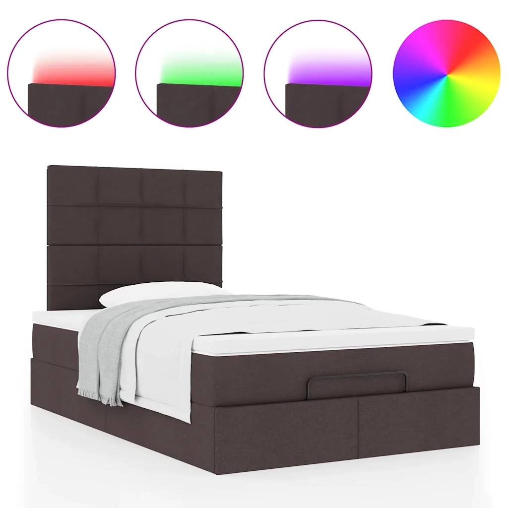 Struttura Letto Pouf con Materasso 80x200 cm in Tessuto