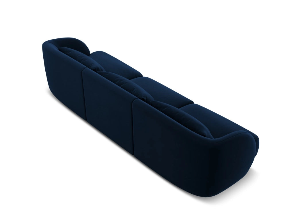 Cosmopolitan Design - Divano "Tulum" 3 posti in velluto blu reale 