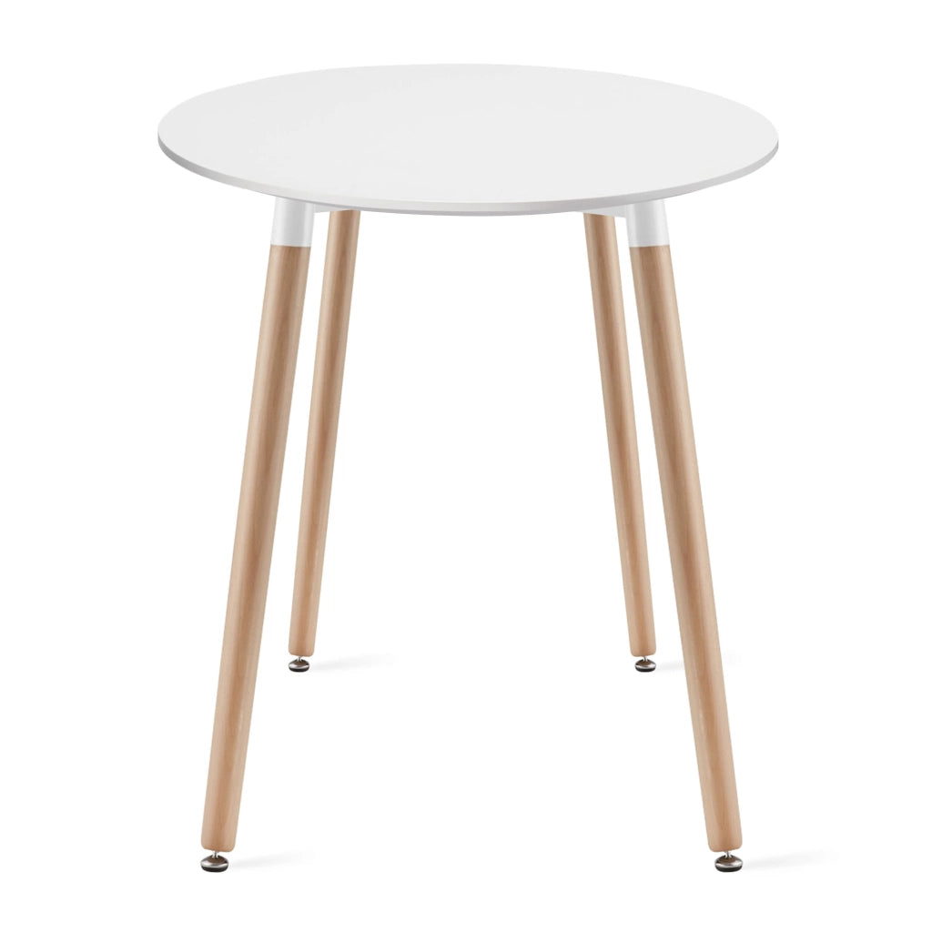 Tavolo rotondo Valora KAMI con gambe in faggio bianco 60 cm