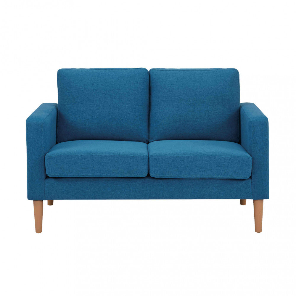 Divano 2 Posti Ramsey 137x73x82 h cm in Tessuto Blu