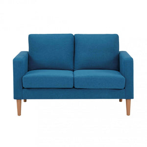 Divano 2 Posti Ramsey 137x73x82 h cm in Tessuto Blu