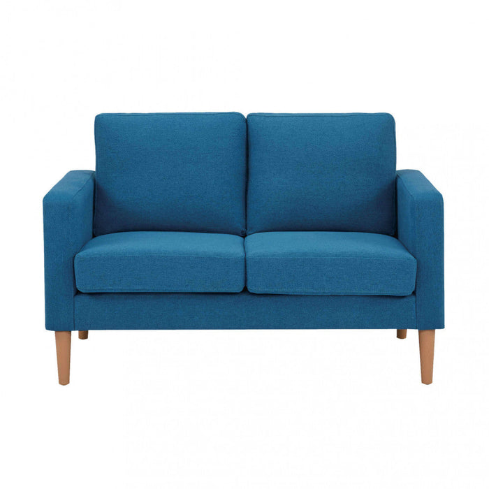 Divano 2 Posti Ramsey 137x73x82 h cm in Tessuto Blu