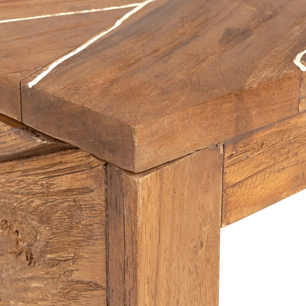 Mobile Porta TV 110x60x38 cm in Legno Massello di Teak 326176
