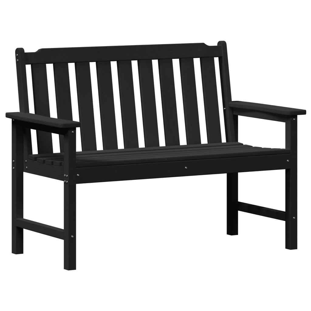 Panchina Nera 120 cm HDPE