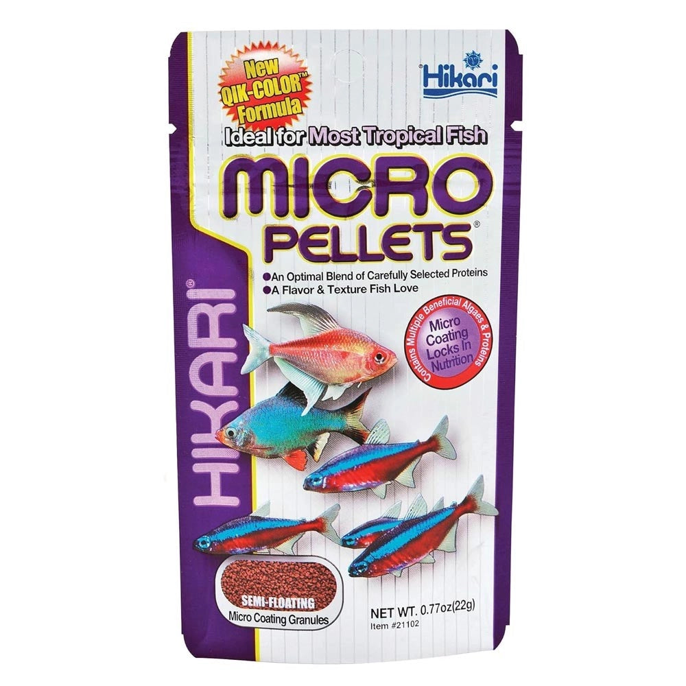 Hikari Tropical Micro Pellets  - Alimento Completo in Pellet Mini per Pesci di Piccole Dimensioni Formato: 22 gr