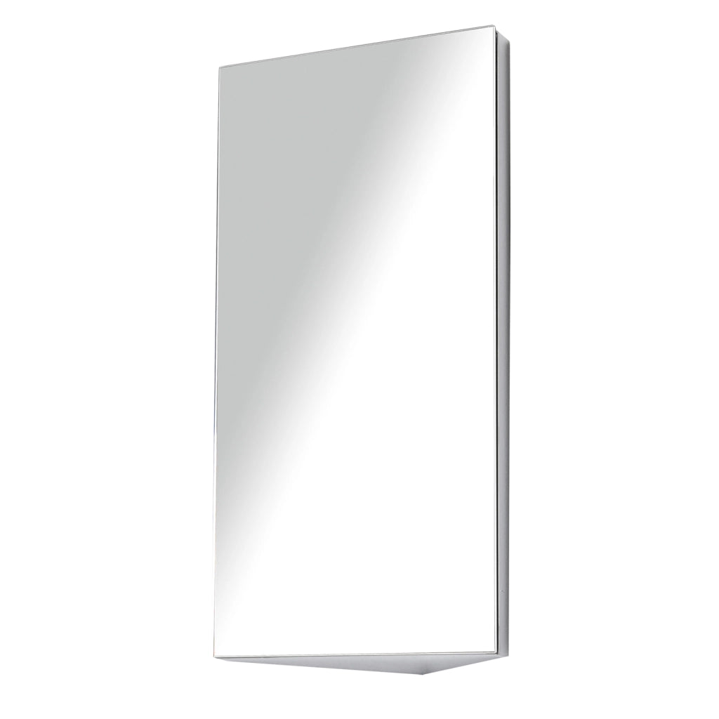 Armadietto Specchio Angolare Sospeso Bagno 2 Ripiani ¨C Minimal ¨C Acciaio Inox 30x18.4x60 cm