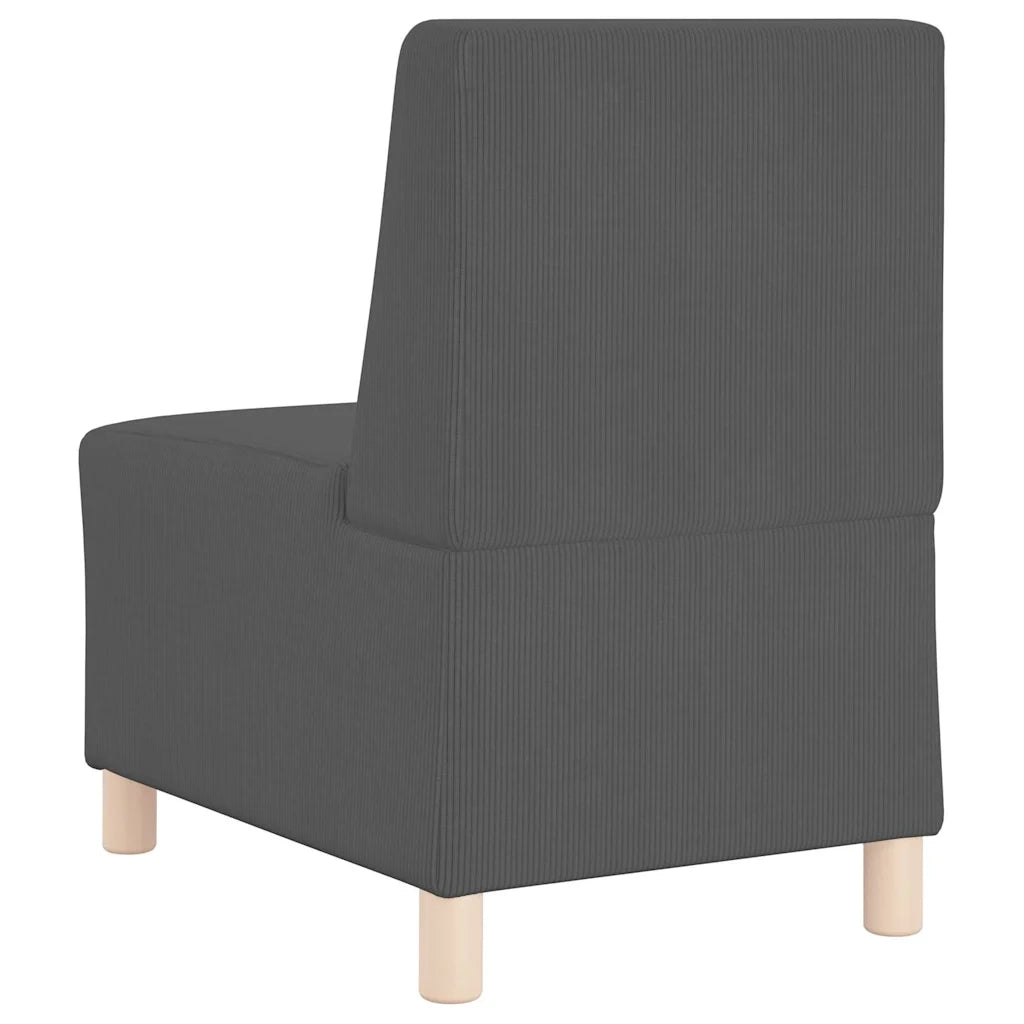 Unità di Divano Modulare Senza Braccioli 3 pcs Grigio scuro 3399821