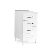 Cassettiera Per Cucina In Legno Nobilitato Bianco Frassinato Cm H 85x50x40