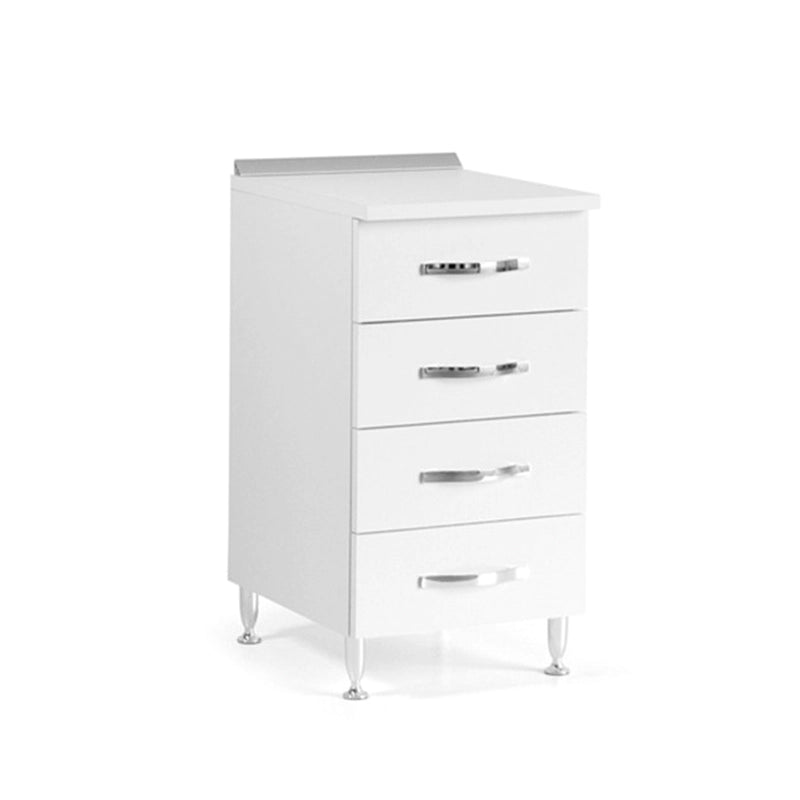 Cassettiera Per Cucina In Legno Nobilitato Bianco Frassinato Cm H 85x50x40